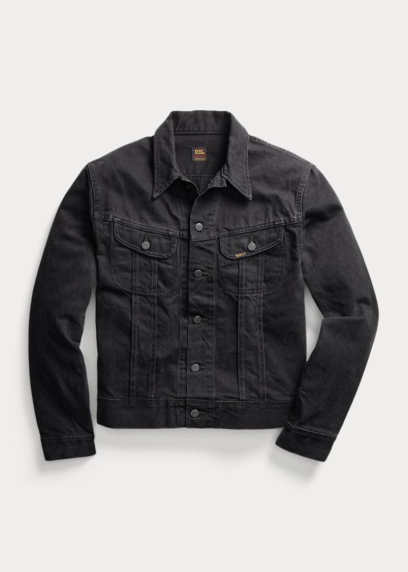 RRL ジャケット メンズ 黒 Worn-in Black デニム Trucker OCRIF7210